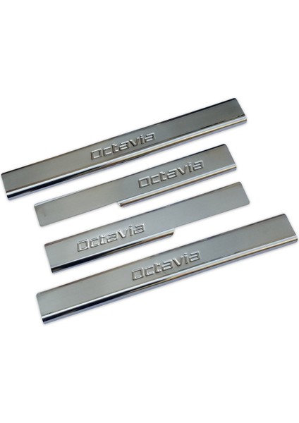 Skoda Octavia Krom Kapı Eşiği Takımı 2013 - 2019 ARASI Paslanmaz Çelik