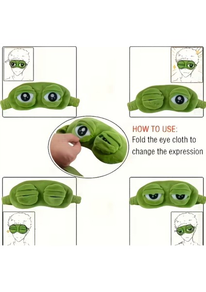 Süper Yumuşak Kurbağa Uyku Maskesi | Rahat Seyahat ve Şekerleme Göz Bandı (1 Adet) fiyatları