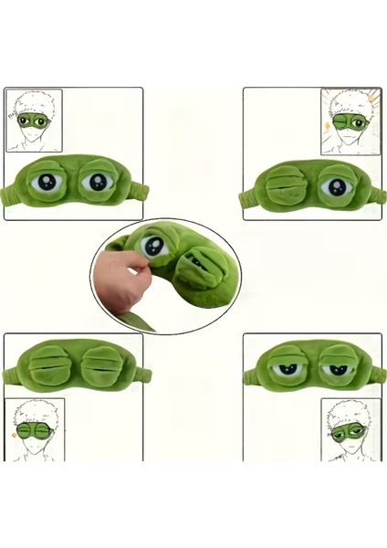 Süper Yumuşak Kurbağa Uyku Maskesi | Rahat Seyahat ve Şekerleme Göz Bandı (1 Adet) indirimleri