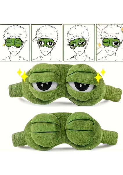 Süper Yumuşak Kurbağa Uyku Maskesi | Rahat Seyahat ve Şekerleme Göz Bandı (1 Adet)