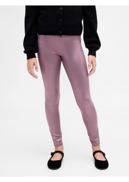 Kız Çocuk Mor Shine Leggings Tayt fırsatları