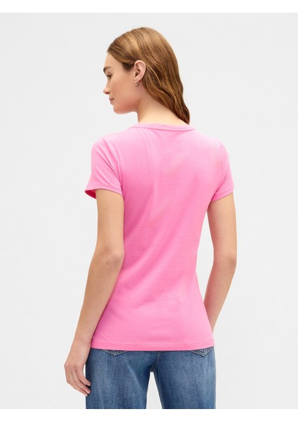 Kadın Pembe Gap Logo T-Shirt fırsatları