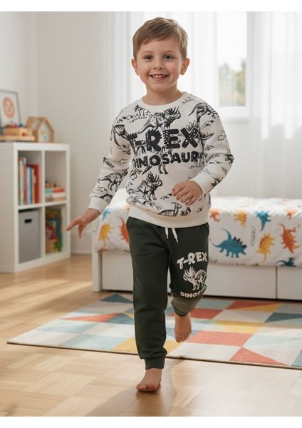 T-Rex Baskılı Erkek Çocuk Alt Üst Takım fiyatları