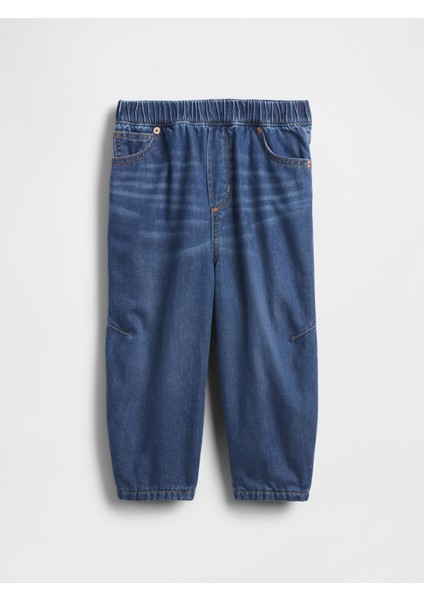 Erkek Bebek Mavi Cozy Astarlı Barrel Jean Pantolon