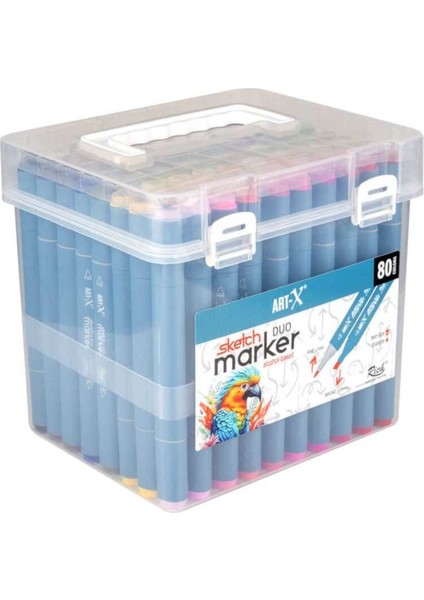 Art-X Sketch Marker Çift Taraflı Kalem Seti 80'li fiyatları