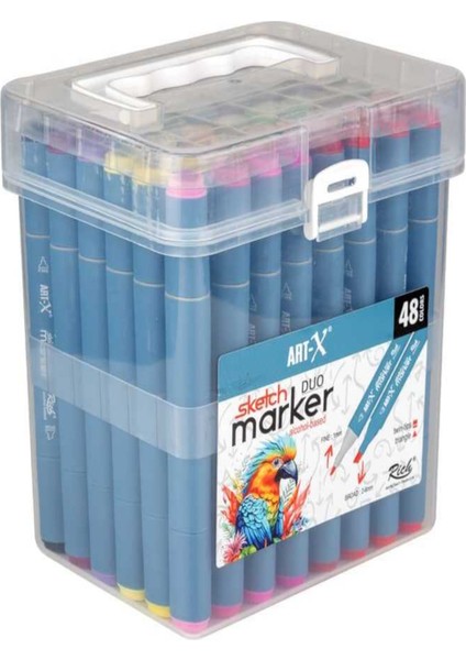 Art-X Sketch Marker Çift Taraflı Kalem Seti 48'li fırsatları