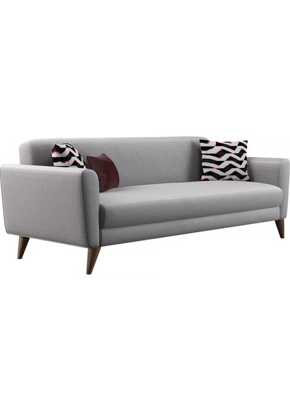 Mona Line Üçlü Koltuk - Gri