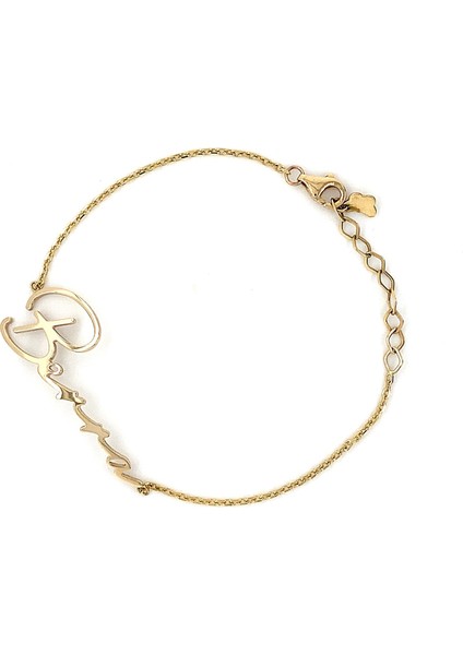 14 Ayar Altın İsim Bileklik modelleri