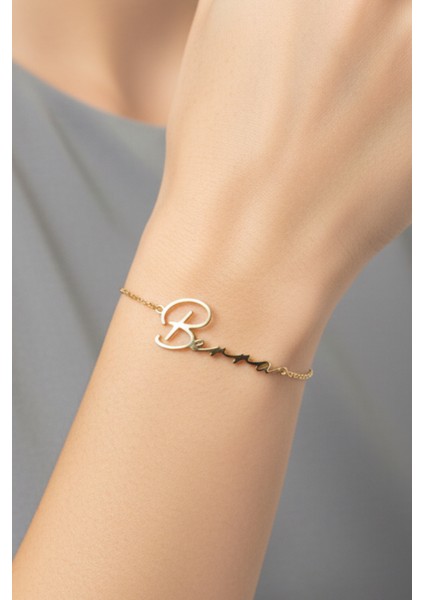 14 Ayar Altın İsim Bileklik