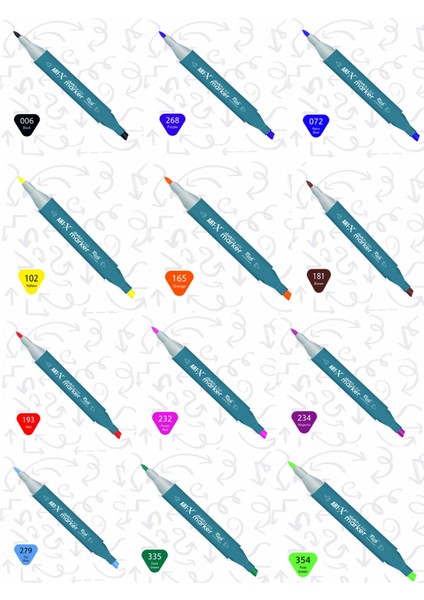 Art-X Sketch Marker Çift Taraflı Kalem Seti 12'li fiyatları