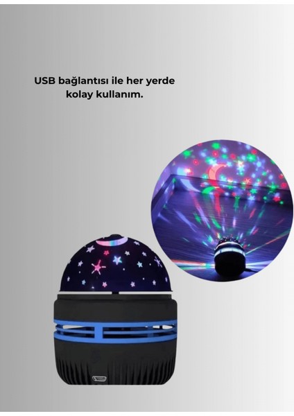 Usb’li Yıldız Projektör Lamba – Döner Galaxy Işık Şovu, Çocuk ve Yetişkin Uyku Lambası fiyatları