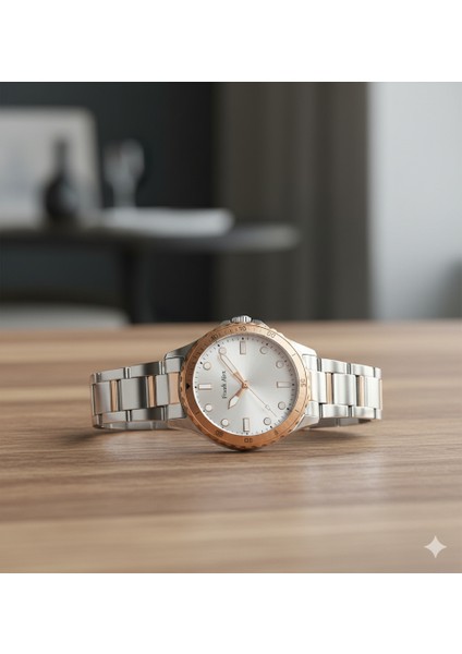 Kadın Kol Saati Altın ve Gümüş Renk, Gümüş Kadran - Şık Metal Kordon, 2 Yıl Garantili fiyatları