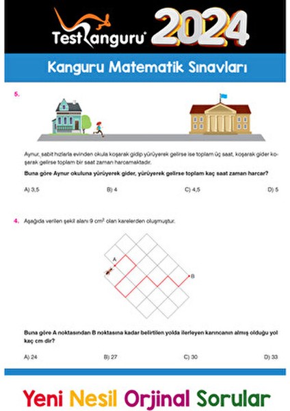 7. Sınıf Eğlenceli Kanguru Matematik Soruları Anonim Yazar Ciltsiz 128 Sayfa fırsatları