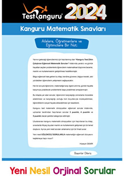 7. Sınıf Eğlenceli Kanguru Matematik Soruları Anonim Yazar Ciltsiz 128 Sayfa