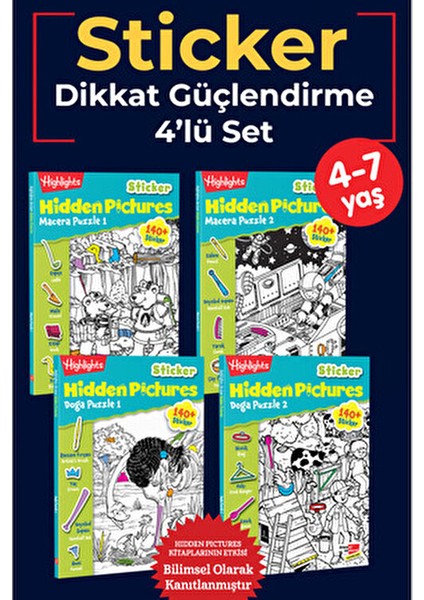 Highlights Sticker Hidden Pictures 2'li Set 280'den Fazla Çıkartma ile Anonim Yazarlı fiyatları