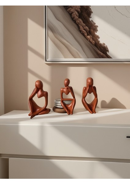 Düşünen Insan Figürleri – Modern Minimalist Düşünen Figürler Seti