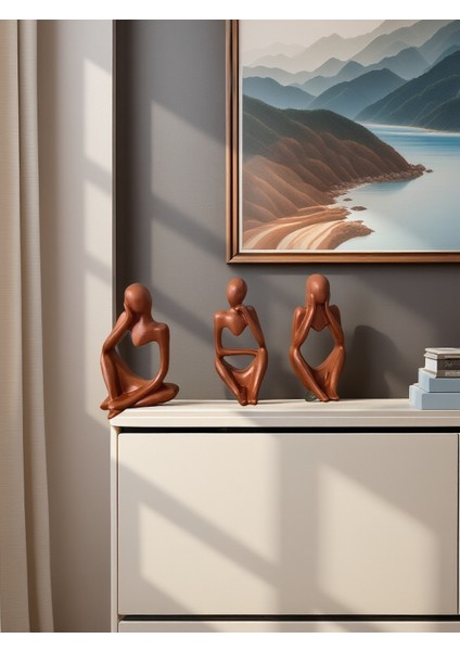 Düşünen Insan Figürleri – Modern Minimalist Düşünen Figürler Seti indirimleri