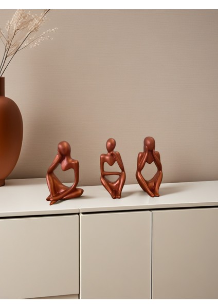 Düşünen Insan Figürleri – Modern Minimalist Düşünen Figürler Seti