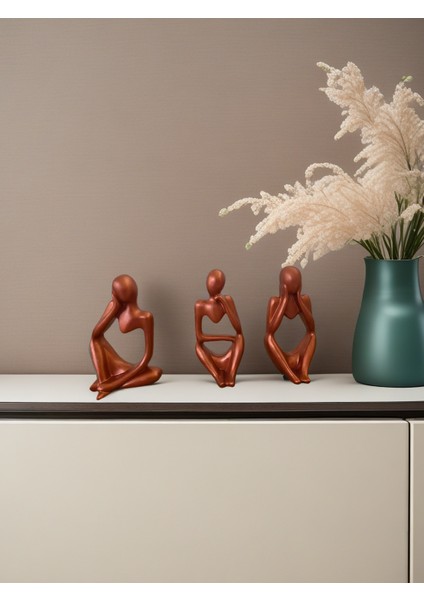 Düşünen Insan Figürleri – Modern Minimalist Düşünen Figürler Seti