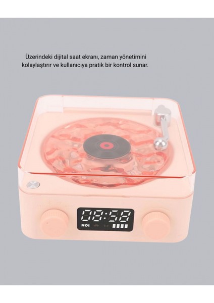 Gece Lambası Stereo Bluetooth Hoparlör Dijital Saat Su Dalgası Efektli 3-Ü-1 Cihaz modelleri