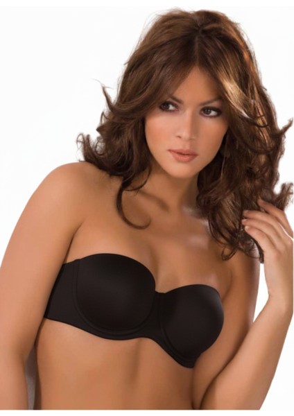 7035 Bonnie Straplez Sütyen Siyah