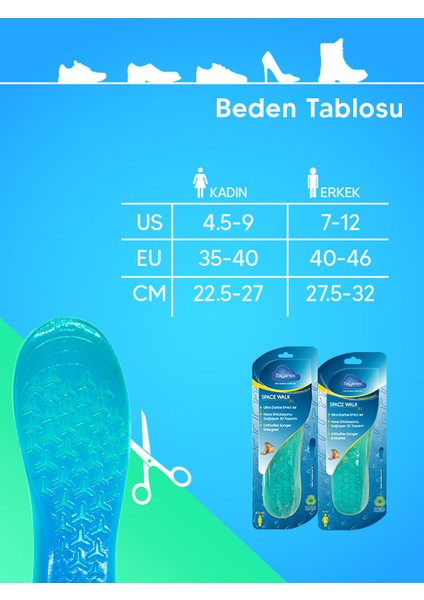 Space Walk Jel Tabanlık - Erkek indirimleri