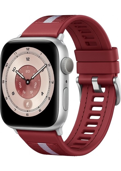 Apple Watch 11-10(46MM) 9-8-7(45MM) 6 5 4 SE(44MM) ULTRA(49MM) Uyumlu Dokuma Silikon Kordon