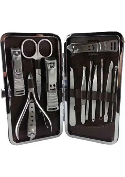 12 Parça Manikür Pedikür Seti Özel Deri Çanta El Ayak Bakımı Akne ve Sivilce Temizleme fırsatları