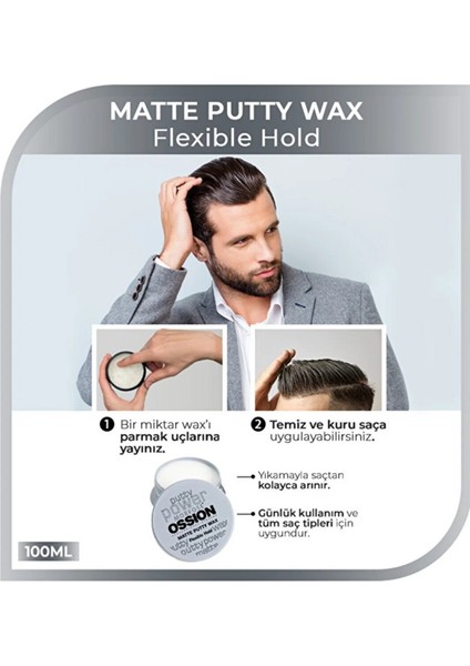Ossıon Putty Matte Wax 100ML Flexible Hold fırsatları
