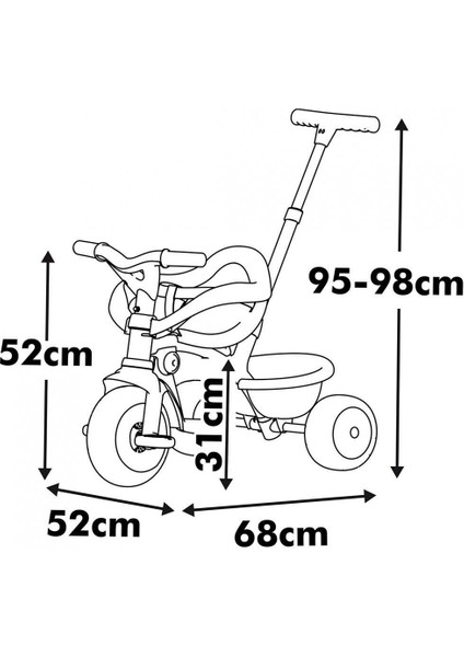 7600740419 Be Move Comfort Tricycle Pink modelleri