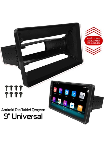 9'' Android Oto Tablet Çerçevesi Universal Ayarlanabilir
