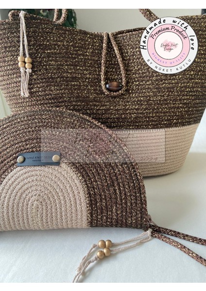 Bailey 2li Takım Plaj Çantası , El Çantası Clutch, Totebag, Kadın Çanta, Yazlık, Hediyelik, hasır Jüt Tress indirimleri