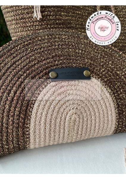 Bailey 2li Takım Plaj Çantası , El Çantası Clutch, Totebag, Kadın Çanta, Yazlık, Hediyelik, hasır Jüt Tress