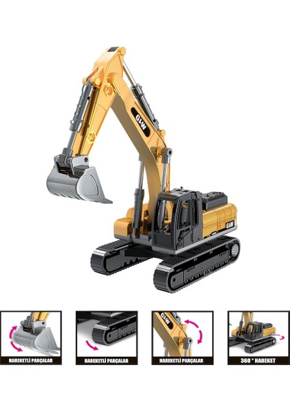 Metal Inşaat Aracı Kazıcı Ekskavatör