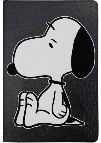Snoopy Desenli Deri Pet Evcil Hayvan Kedi Köpek Pasaport Sağlık Karnesi Kabı Kılıfı