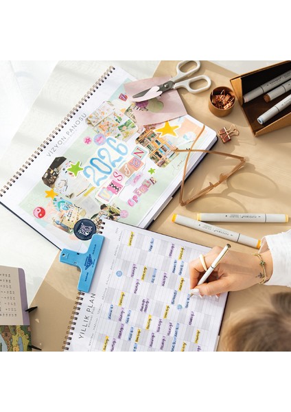2026 Masaüstü Planlayıcı Takvim 24X34 cm - Manzara fiyatları
