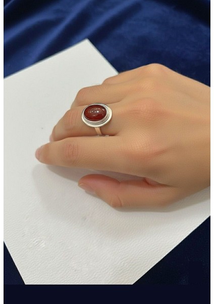 Gümüş Akik Taşlı Yüzük HS1252B3