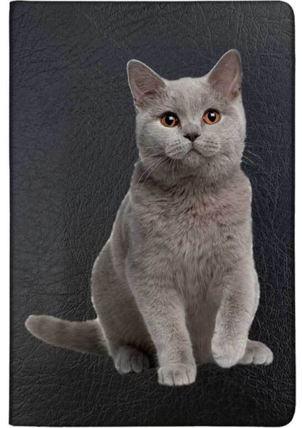 British Shorthair Desenli Deri Pet Evcil Hayvan Kedi Köpek Pasaport Sağlık Karnesi Kabı Kılıfı