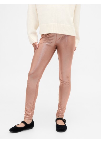 Kız Çocuk Toz Pembe Shine Leggings Tayt fırsatları