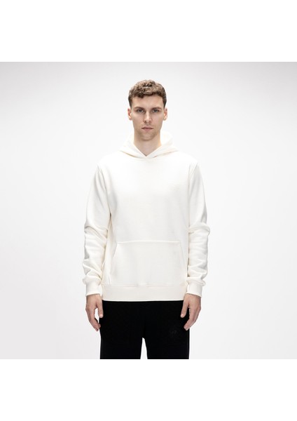 Lake Erkek Ekru Kapüşonlu Sweatshirt