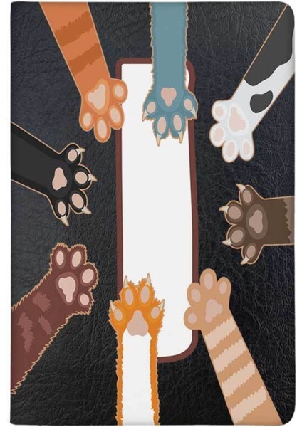Patili I Harfi Desenli Deri Baskılı Evcil Hayvan Pet Kedi Köpek Pasaport Kılıfı Karnesi
