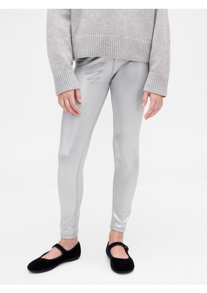 Kız Çocuk Gri Shine Leggings Tayt fırsatları