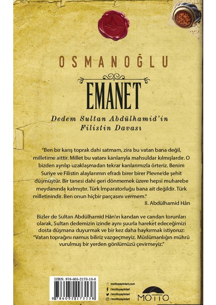 Emanet - Abdülhamid Kayıhan Osmanoğlu fiyatları