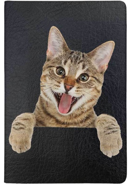 Mad Cat Desenli Deri Pet Evcil Hayvan Kedi Köpek Pasaport Sağlık Karnesi Kabı Kılıfı