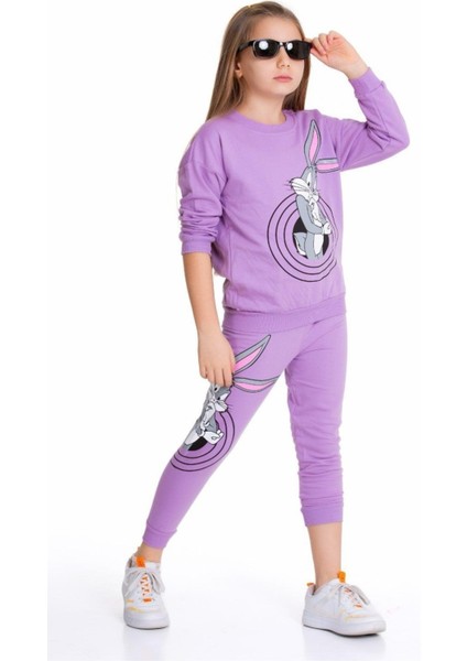 Bugs Bunny Baskılı 2 Ip Şardonlu Kız Çocuk Takım fırsatları