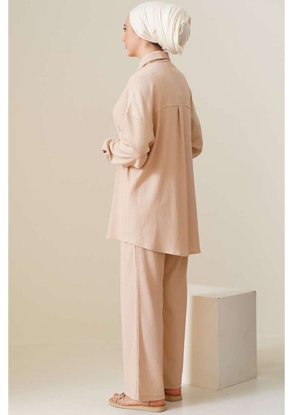 Kadın Bdart Oversized Gömlek & Pantolon Takım Kunduz Kahverengisi fırsatları