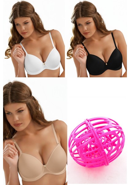 9700 Diana 3'lü Eko Paket (Siyah-Beyaz-Ten) + Hediyeli Sütyen Seti