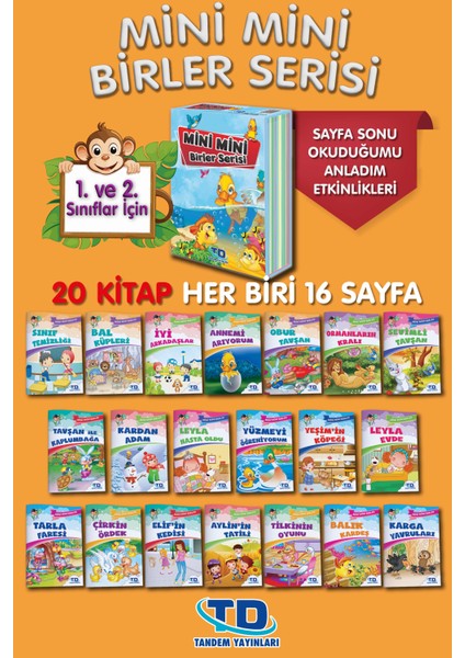 1. Sınıf Mini Mini Birler Serisi - 20 Kitap