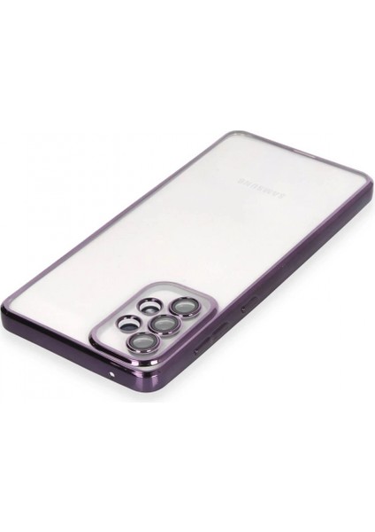 Samsung Galaxy A73 5g Kılıf Lensli Silikon - Mor modelleri