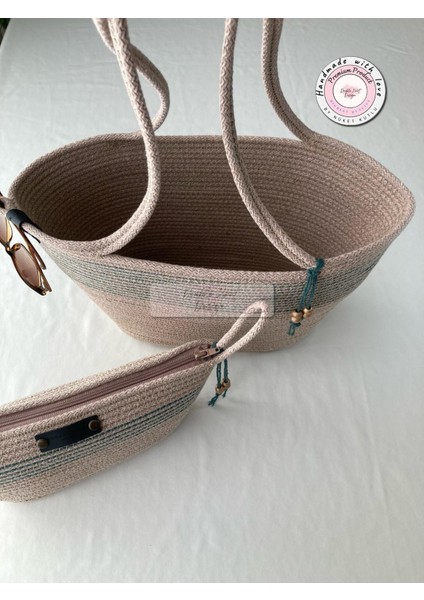 Bailey 2li Takım Plaj Çantası , El Çantası Clutch, Totebag, Kadın Çanta, Yazlık, Hediyelik, hasır Jüt Tress fiyatları
